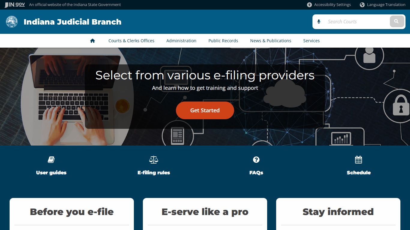 Indiana Judicial Branch: Statewide E-filing